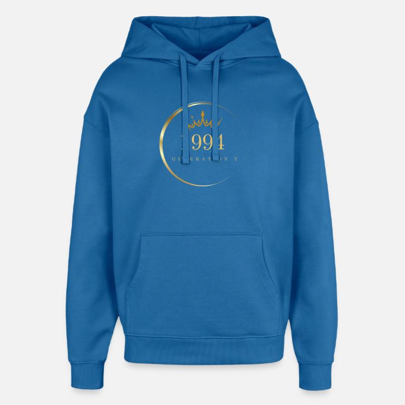 Génération Y construite en 1994 - Sweat à capuche unisexe Stanley/Stella Oversized - bleu attentif