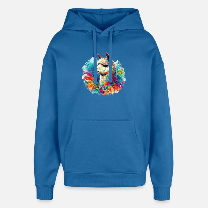 Alpaga - Sweat à capuche unisexe Stanley/Stella Oversized - bleu attentif
