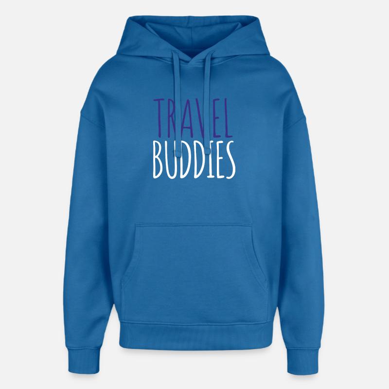 Compagnons de voyage - Sweat à capuche unisexe Stanley/Stella Oversized - bleu attentif