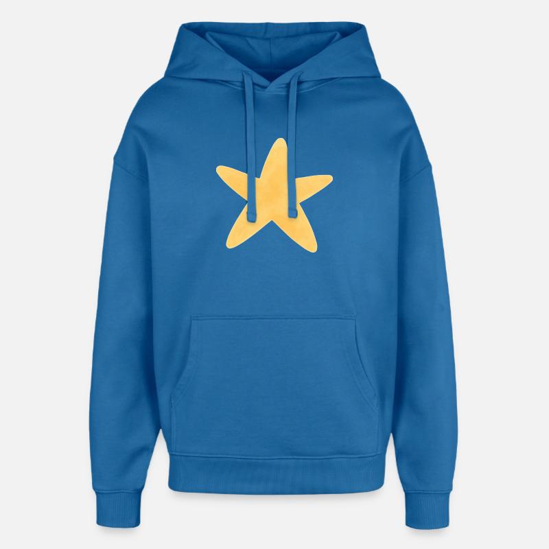 Étoile dorée à l’aquarelle - Sweat à capuche unisexe Stanley/Stella Oversized - bleu attentif