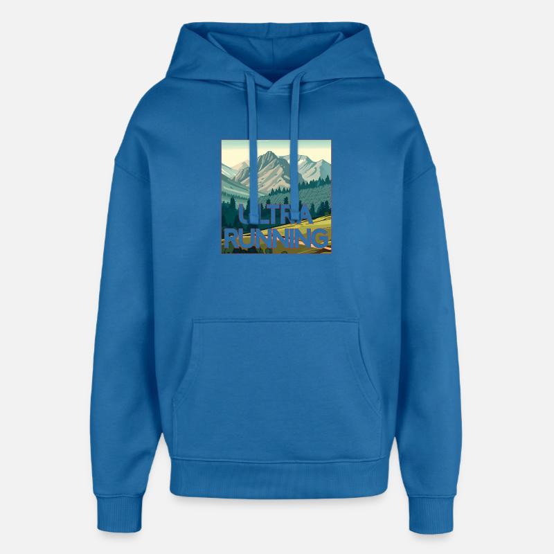 Ultra en cours d’exécution - Sweat à capuche unisexe Stanley/Stella Oversized - bleu attentif