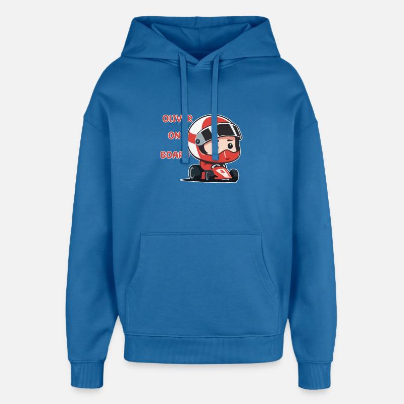 Oliver à bord - Sweat à capuche unisexe Stanley/Stella Oversized - bleu attentif
