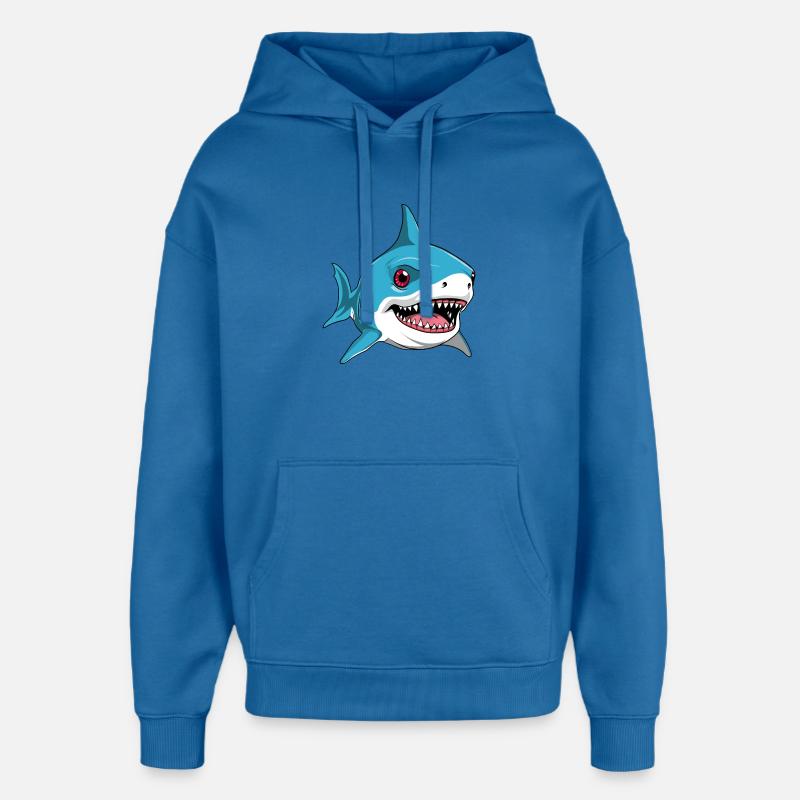 Mignon Petit Requin - Sweat à capuche unisexe Stanley/Stella Oversized - bleu attentif