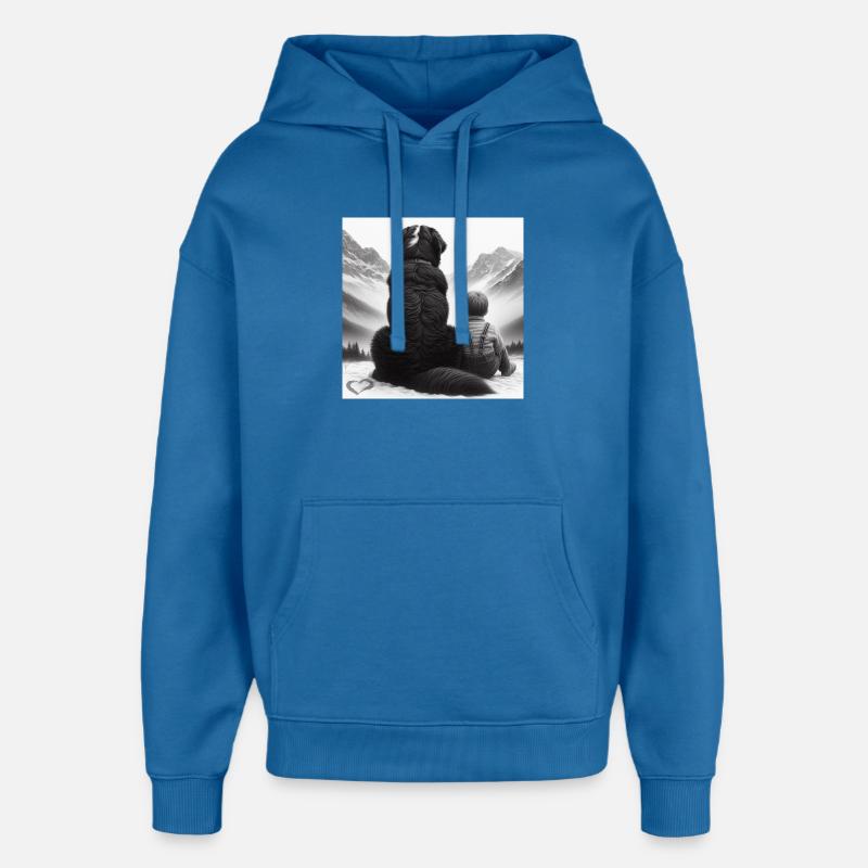 Bouvier bernois - Sweat à capuche unisexe Stanley/Stella Oversized - bleu attentif