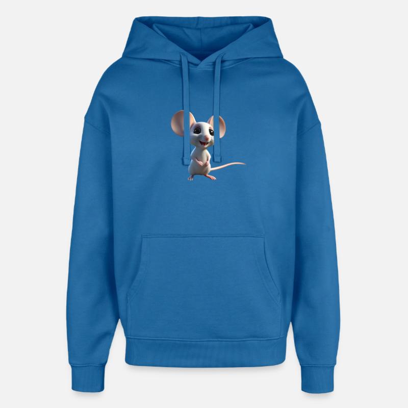 Souris 2 - Sweat à capuche unisexe Stanley/Stella Oversized - bleu attentif
