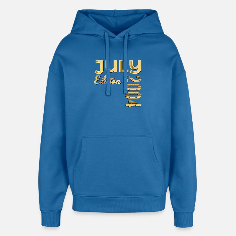 22e anniversaire juillet 2004 - Sweat à capuche unisexe Stanley/Stella Oversized - bleu attentif