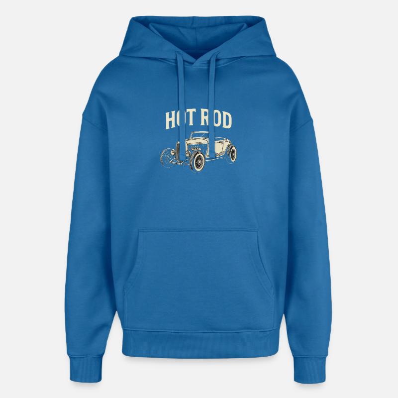 Hot Rod Imprimé Classique - Sweat à capuche unisexe Stanley/Stella Oversized - bleu attentif