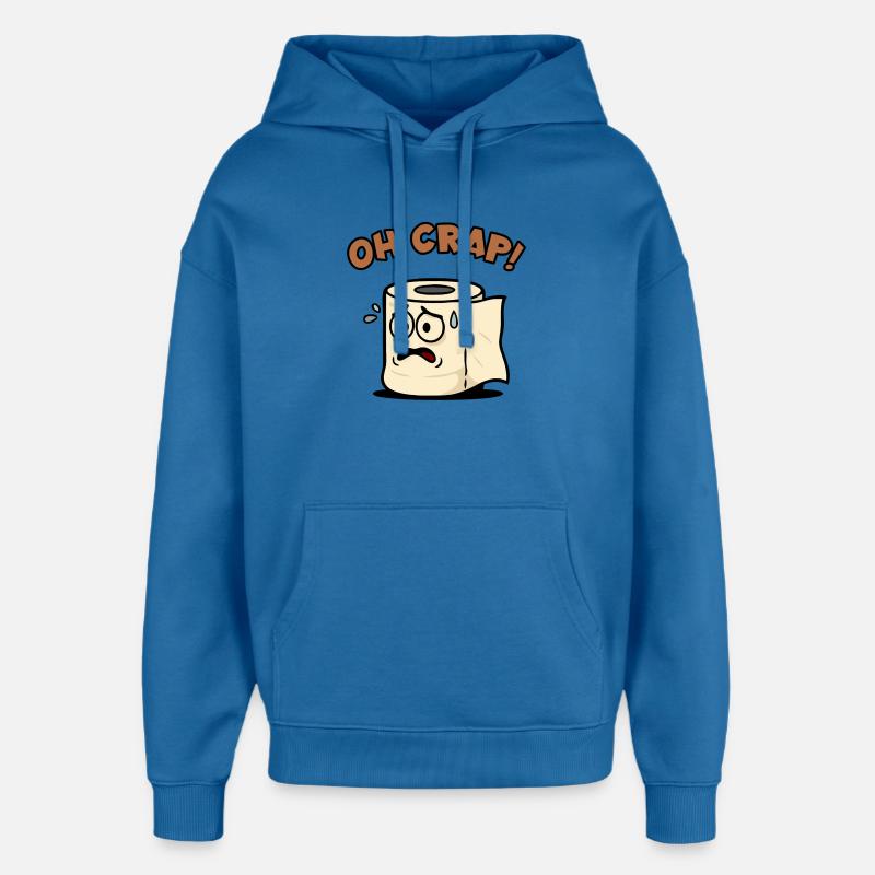 Oh, dessin sur papier toilette - Sweat à capuche unisexe Stanley/Stella Oversized - bleu attentif