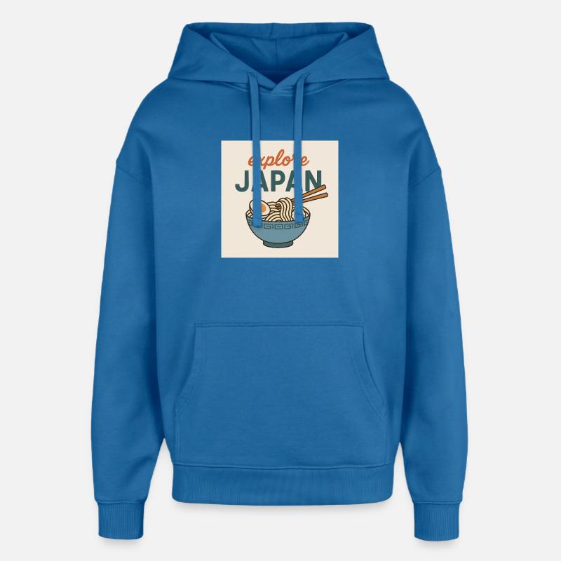 explore Japan Ramen - Sweat à capuche unisexe Stanley/Stella Oversized - bleu attentif