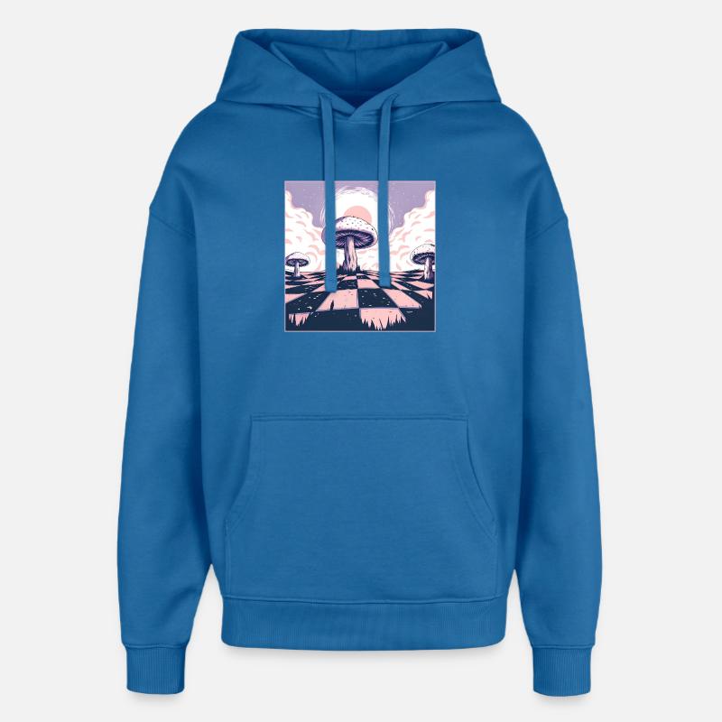 Dreamscape Champignon Pays des merveilles - Sweat à capuche unisexe Stanley/Stella Oversized - bleu attentif