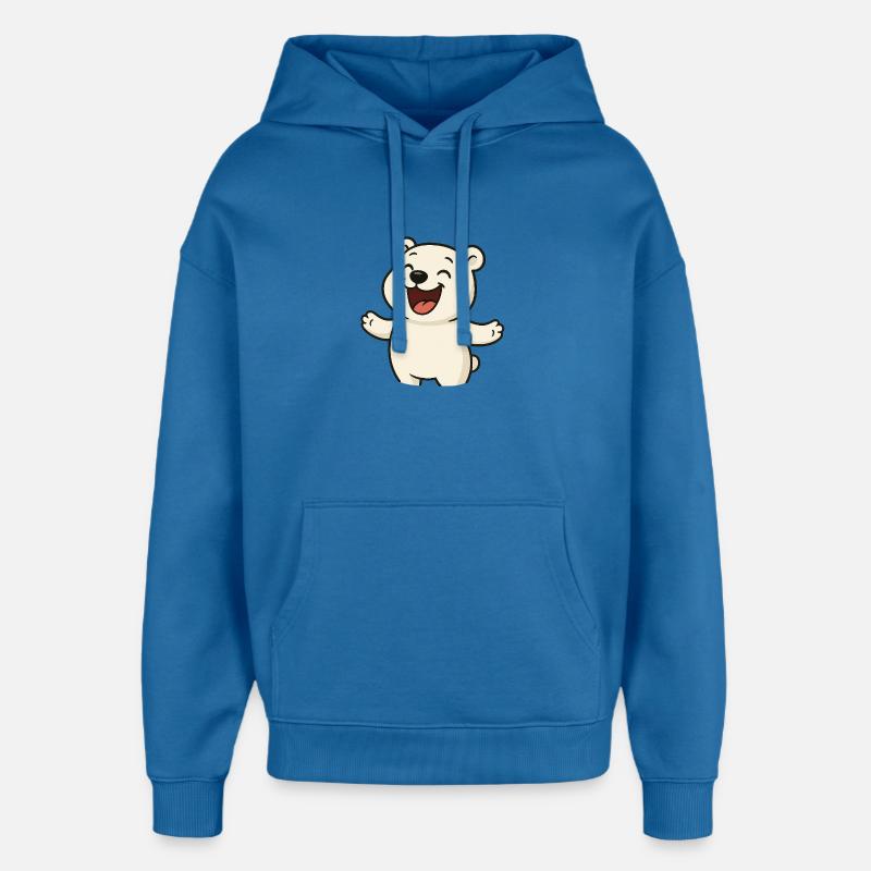 Lachender_Eisbaer - Sweat à capuche unisexe Stanley/Stella Oversized - bleu attentif