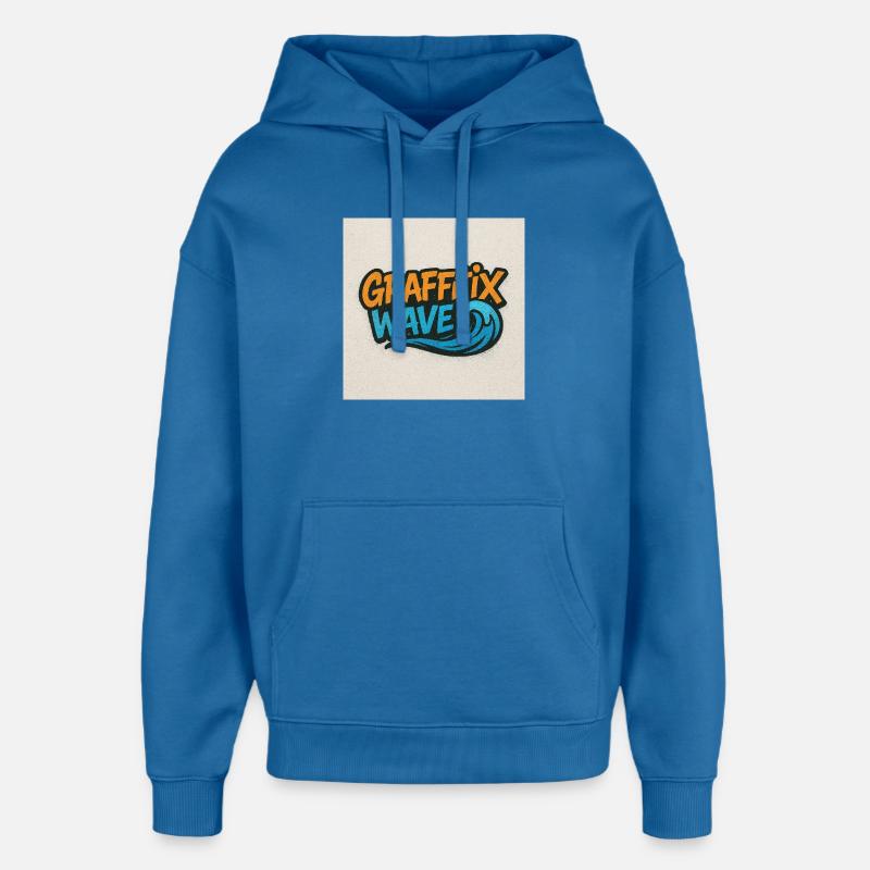 Graffitix Wave Graffiti Logo - Oversized Unisex Hoodie by Stanley/Stella - mindful blue