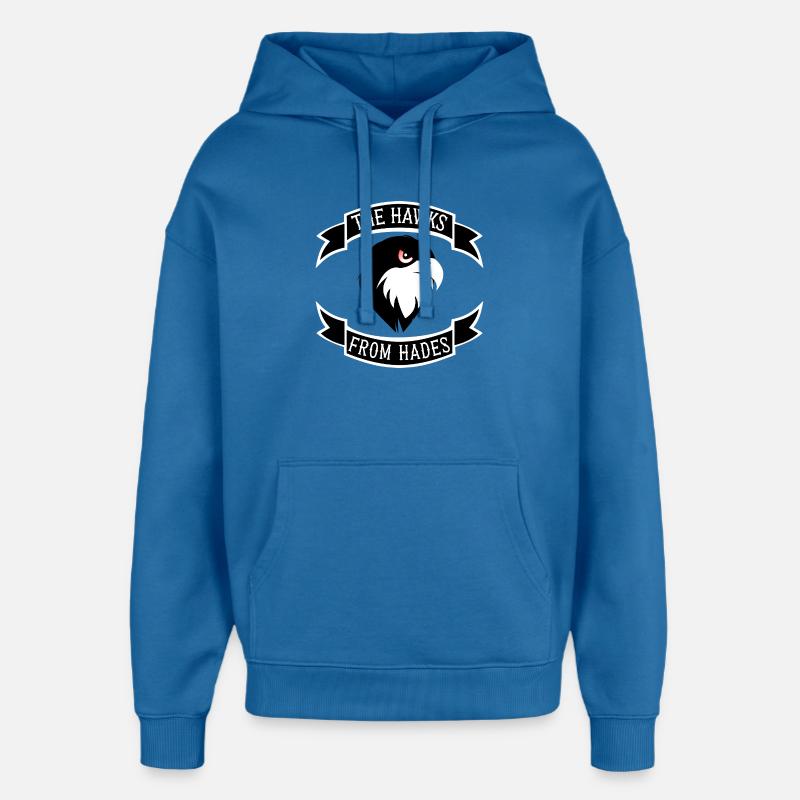 Écusson de l’épervier d’Hadès - Sweat à capuche unisexe Stanley/Stella Oversized - bleu attentif