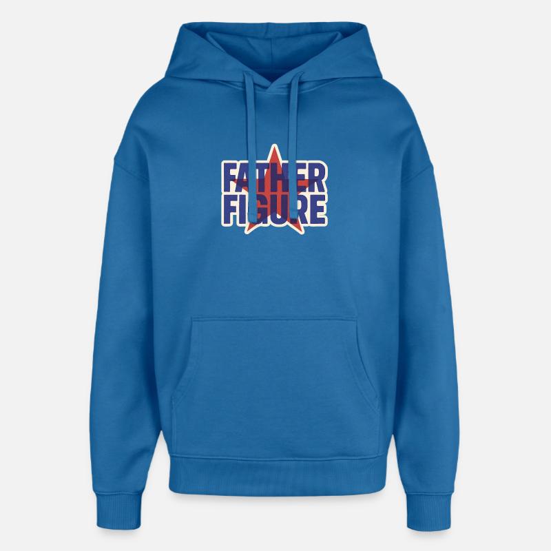 Logo rétro Étoile Father Figure - Sweat à capuche unisexe Stanley/Stella Oversized - bleu attentif
