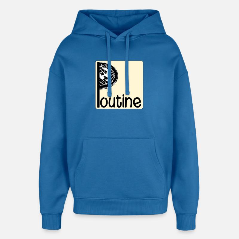 Poutine canadienne - Sweat à capuche unisexe Stanley/Stella Oversized - bleu attentif