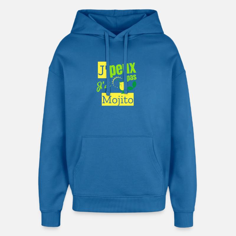 Je peux pas j’ai mojito - Sweat à capuche unisexe Stanley/Stella Oversized - bleu attentif
