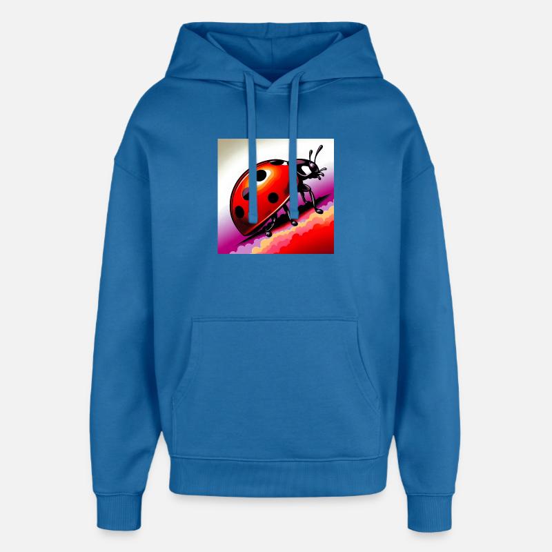 coccinelle - Sweat à capuche unisexe Stanley/Stella Oversized - bleu attentif