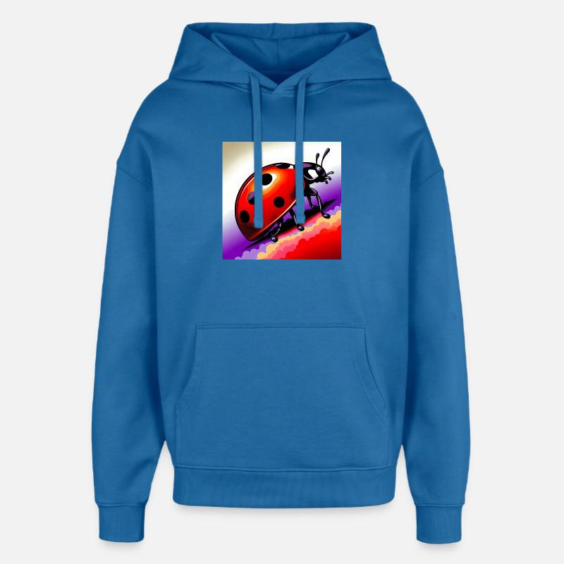 coccinelle - Sweat à capuche unisexe Stanley/Stella Oversized - bleu attentif