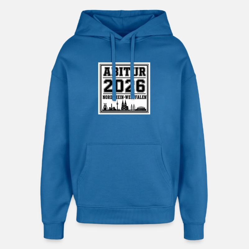 Abitur-2026-NRW - Oversized Unisex Hoodie von Stanley/Stella - Achtsames Blau