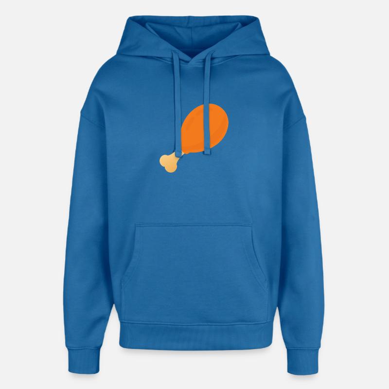 Pilon de poulet - Sweat à capuche unisexe Stanley/Stella Oversized - bleu attentif