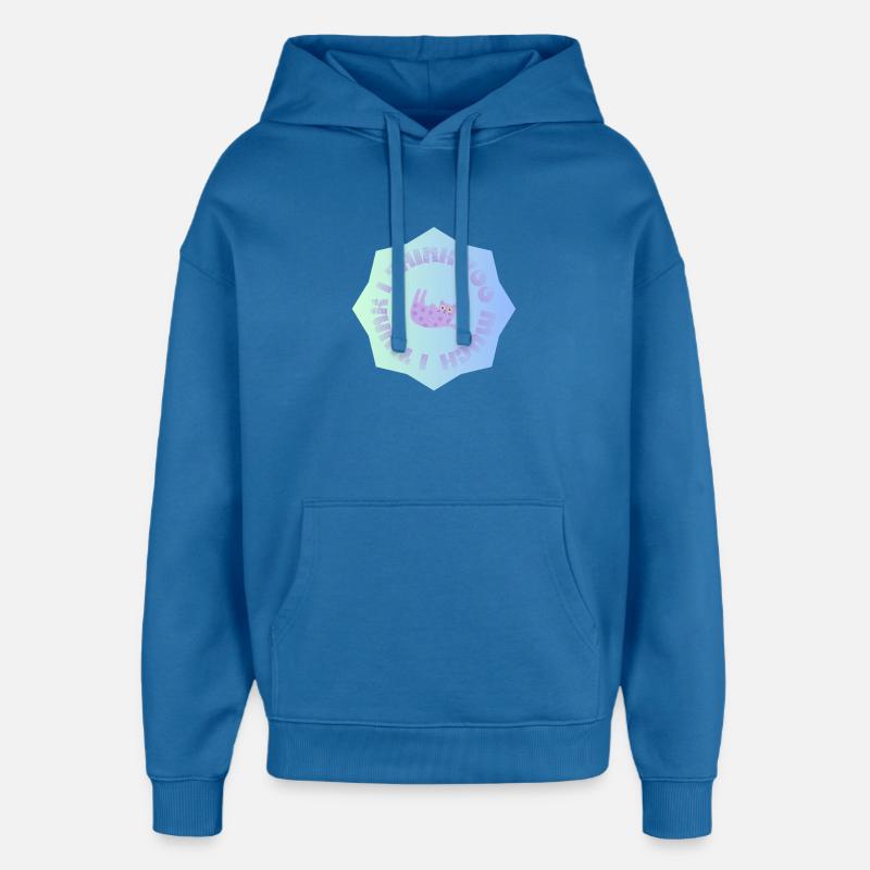 Je pense trop #1 - Sweat à capuche unisexe Stanley/Stella Oversized - bleu attentif