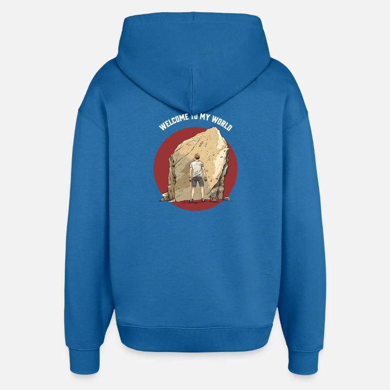 T-shirt Boulder élégant garçon Escalade - Sweat à capuche unisexe Stanley/Stella Oversized - bleu attentif
