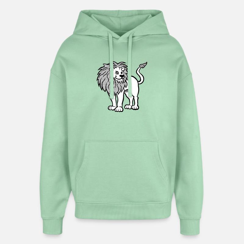 Lion - Sweat à capuche unisexe Stanley/Stella Oversized - jade brumeux