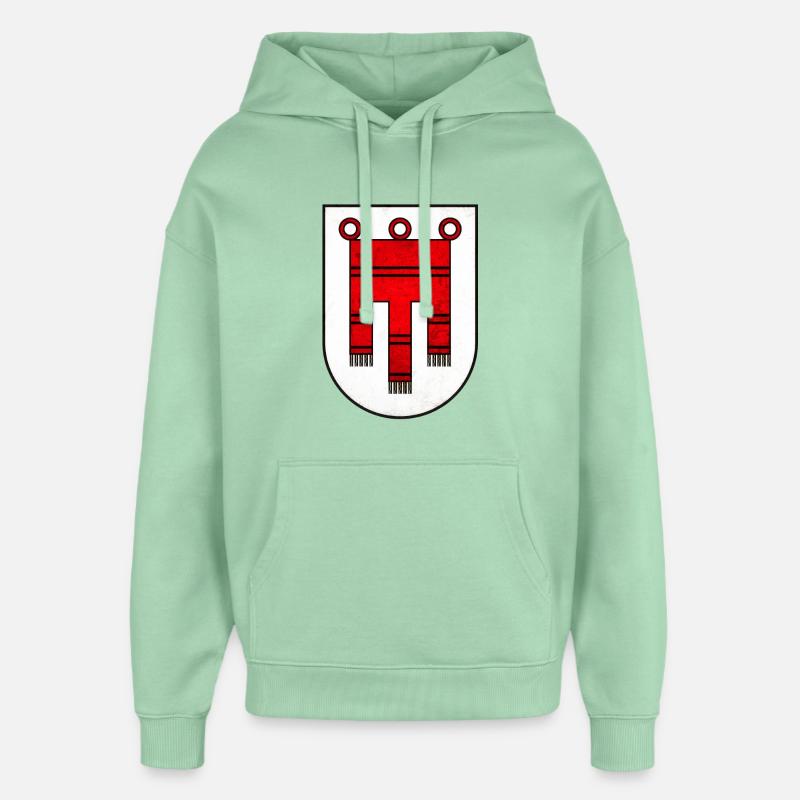 Vorarlberg - Sweat à capuche unisexe Stanley/Stella Oversized - jade brumeux