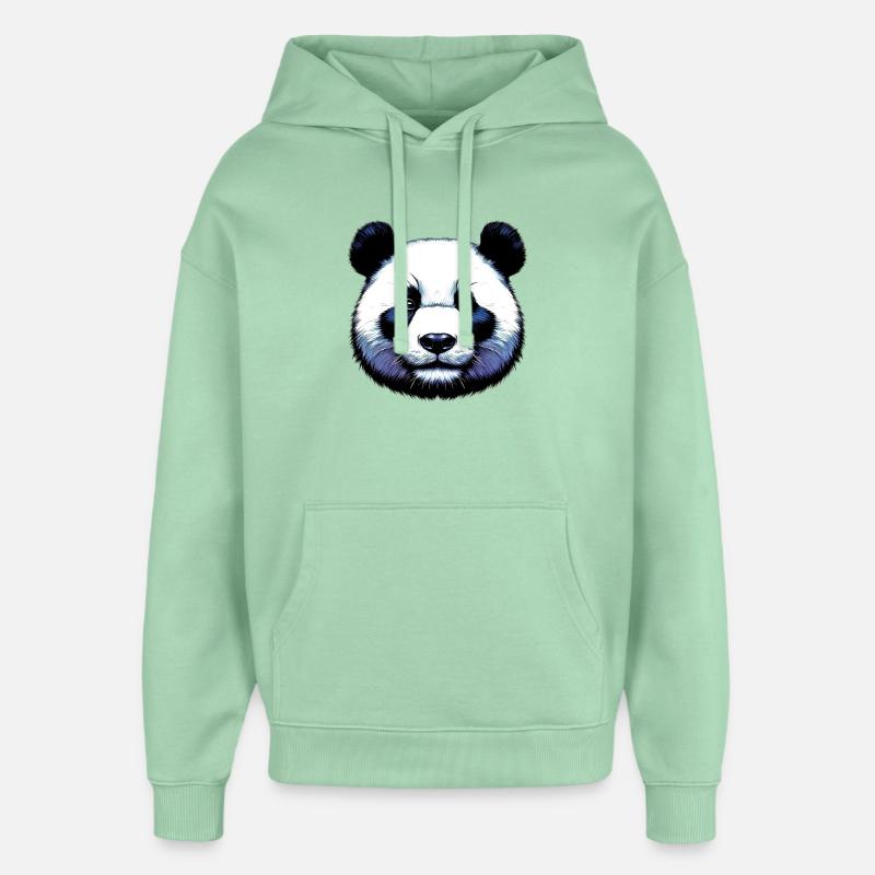 Panda - Sweat à capuche unisexe Stanley/Stella Oversized - jade brumeux