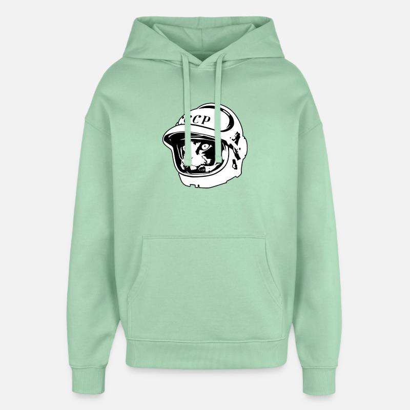 Kosmo Cat – Aventure spatiale et astronomique - Sweat à capuche unisexe Stanley/Stella Oversized - jade brumeux