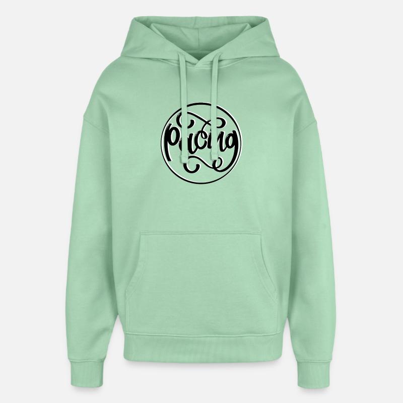 Rythme - Sweat à capuche unisexe Stanley/Stella Oversized - jade brumeux