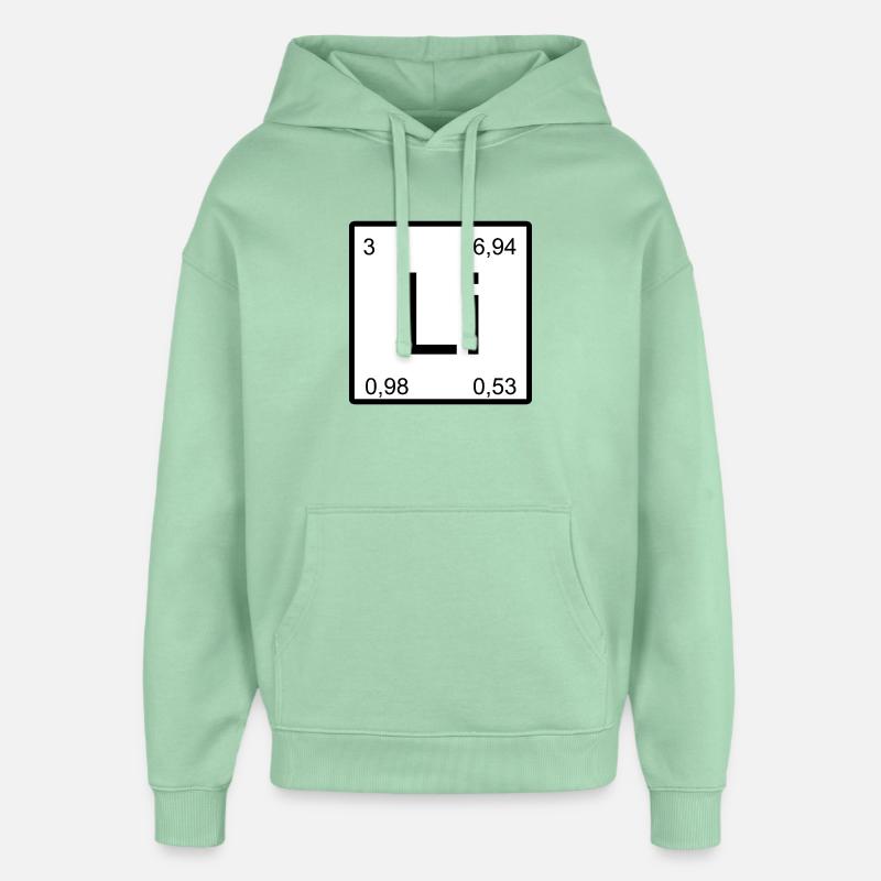 Lithium Minimal-Element Design - Oversized Unisex Hoodie von Stanley/Stella - Nebeljade