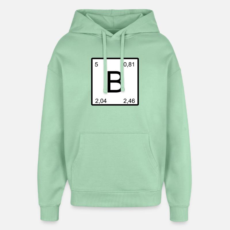 B Élément Numéro Art Bor - Sweat à capuche unisexe Stanley/Stella Oversized - jade brumeux