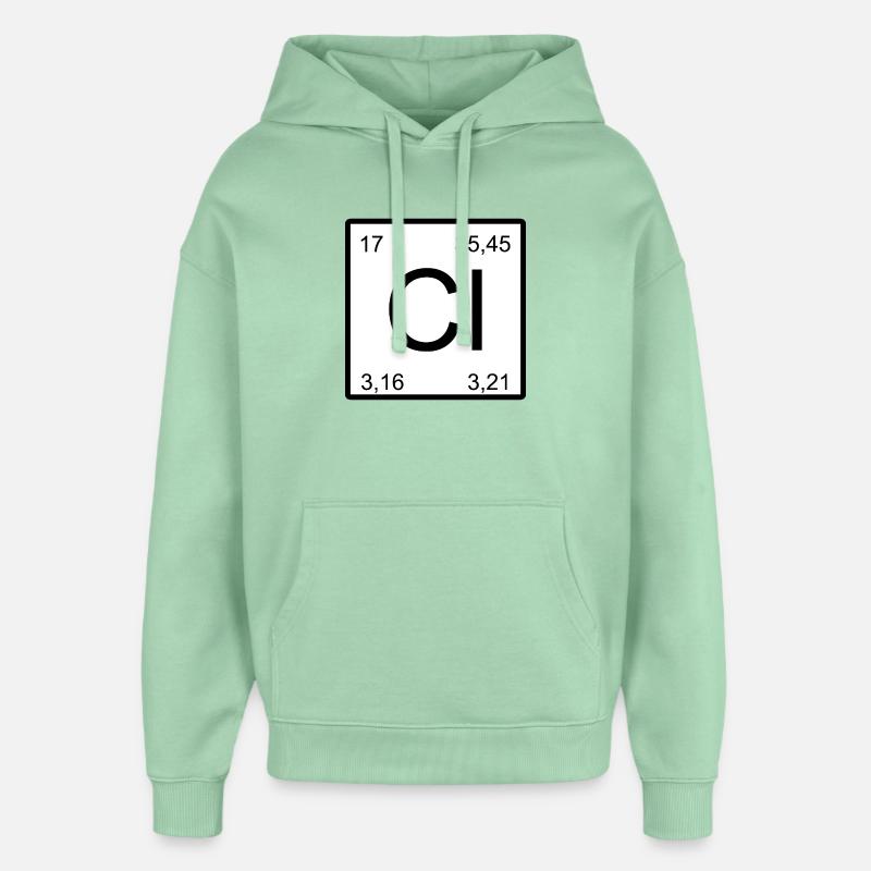 Chlor Quadrat Element Design - Oversized Unisex Hoodie von Stanley/Stella - Nebeljade