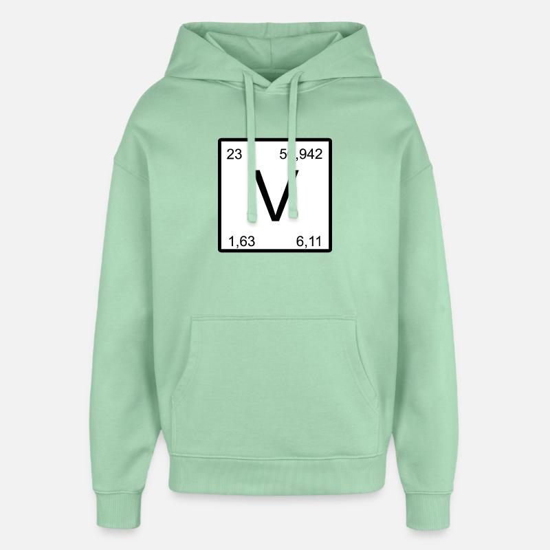 Vanadium V-Element Conception - Sweat à capuche unisexe Stanley/Stella Oversized - jade brumeux