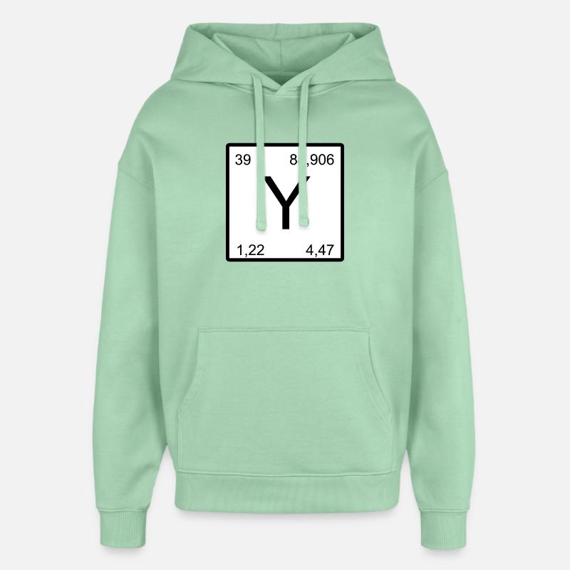 Yttrium Symbolik im Minimal-Layout - Oversized Unisex Hoodie von Stanley/Stella - Nebeljade