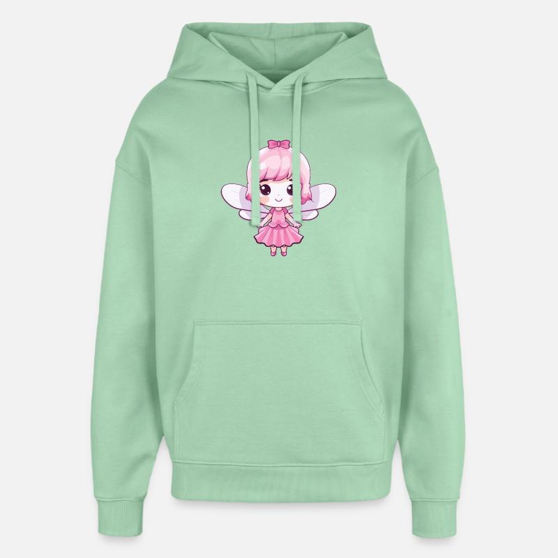 Fée Bande Dessinée Mignon - Sweat à capuche unisexe Stanley/Stella Oversized - jade brumeux