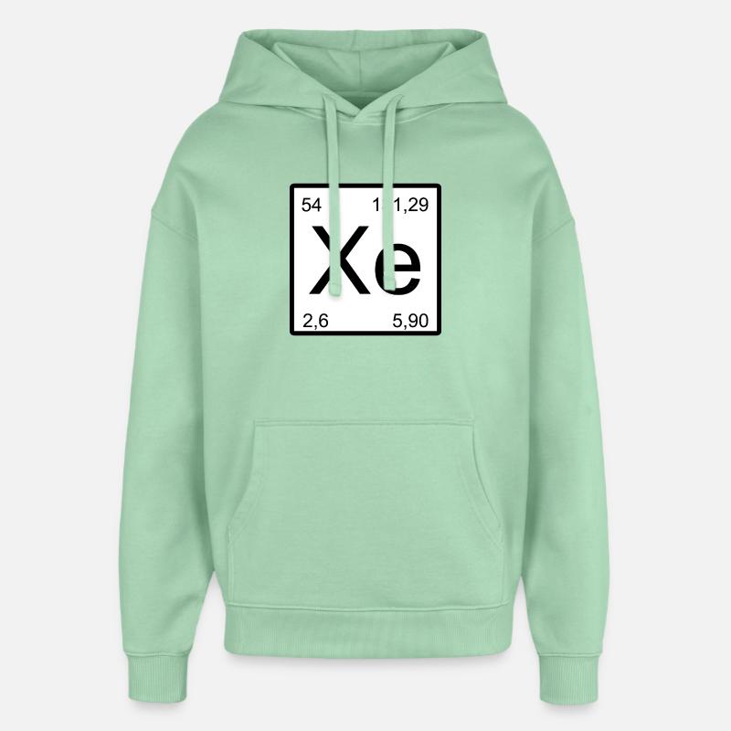 Xe Element Typo Minimal - Oversized Unisex Hoodie by Stanley/Stella - misty jade