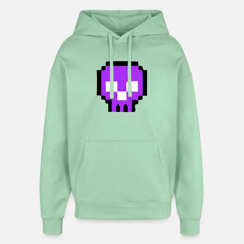 Pixel Skull Game Over - Oversized Unisex Hoodie by Stanley/Stella - misty jade