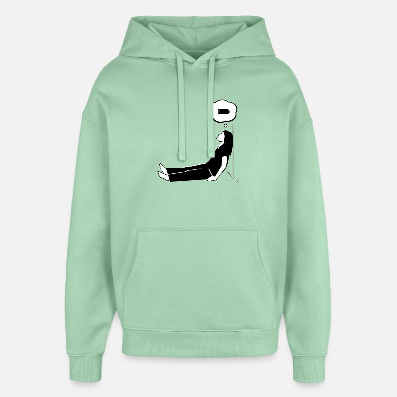 Mode Mère - Faible Puissance - Sweat à capuche unisexe Stanley/Stella Oversized - jade brumeux