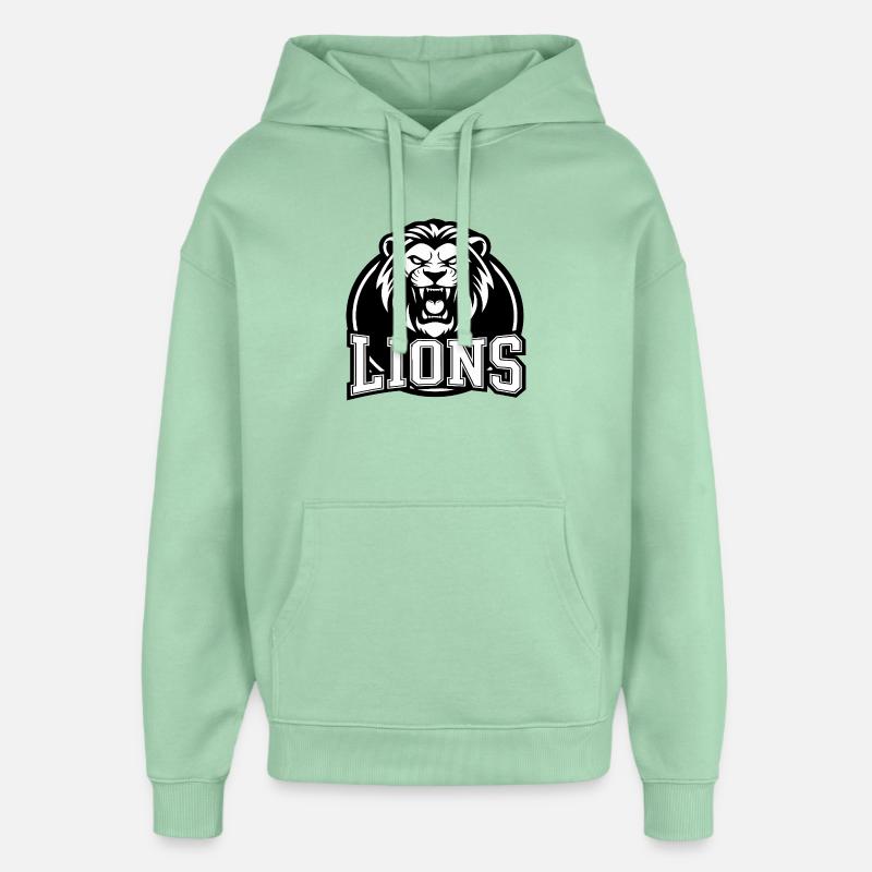 Lion Crest Leichtathletik - Oversized Unisex Hoodie von Stanley/Stella - Nebeljade