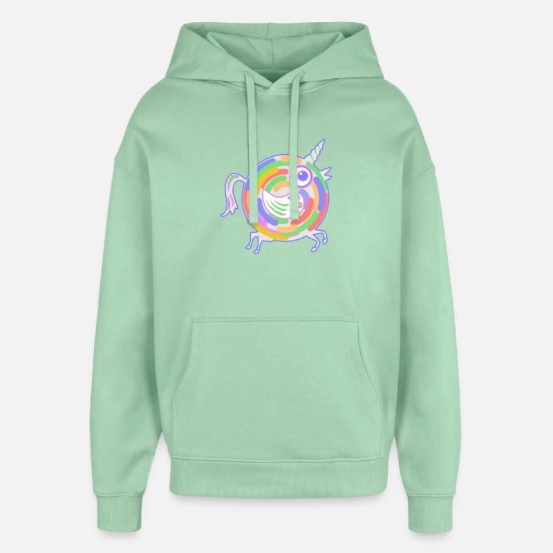 licorne - Sweat à capuche unisexe Stanley/Stella Oversized - jade brumeux