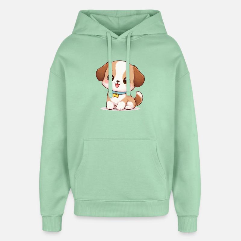 Dog Cute Comic - Sweat à capuche unisexe Stanley/Stella Oversized - jade brumeux