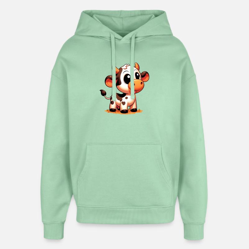 Vache - Sweat à capuche unisexe Stanley/Stella Oversized - jade brumeux