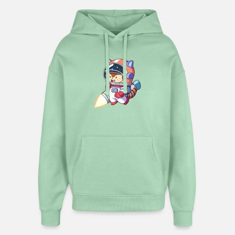 Astronaute chat en combinaison spatiale - Sweat à capuche unisexe Stanley/Stella Oversized - jade brumeux