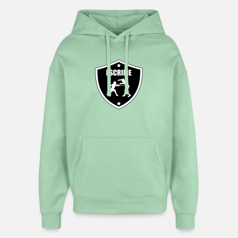 Blason Escrime : le bouclier des compétiteurs - Sweat à capuche unisexe Stanley/Stella Oversized - jade brumeux