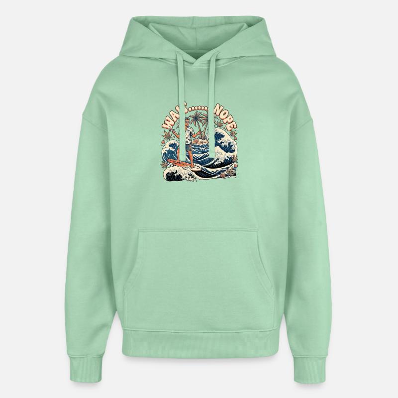 Attends non - Sweat à capuche unisexe Stanley/Stella Oversized - jade brumeux