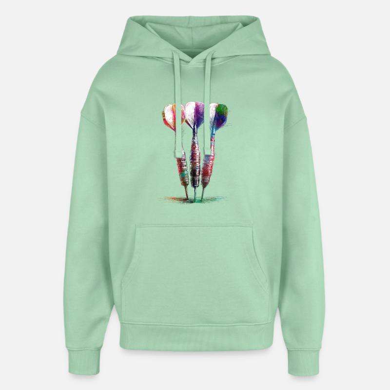 Jeux de fléchettes #darts #sport - Sweat à capuche unisexe Stanley/Stella Oversized - jade brumeux