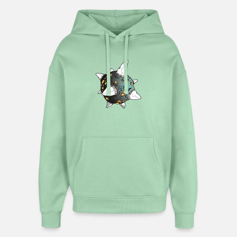 Planète - Sweat à capuche unisexe Stanley/Stella Oversized - jade brumeux