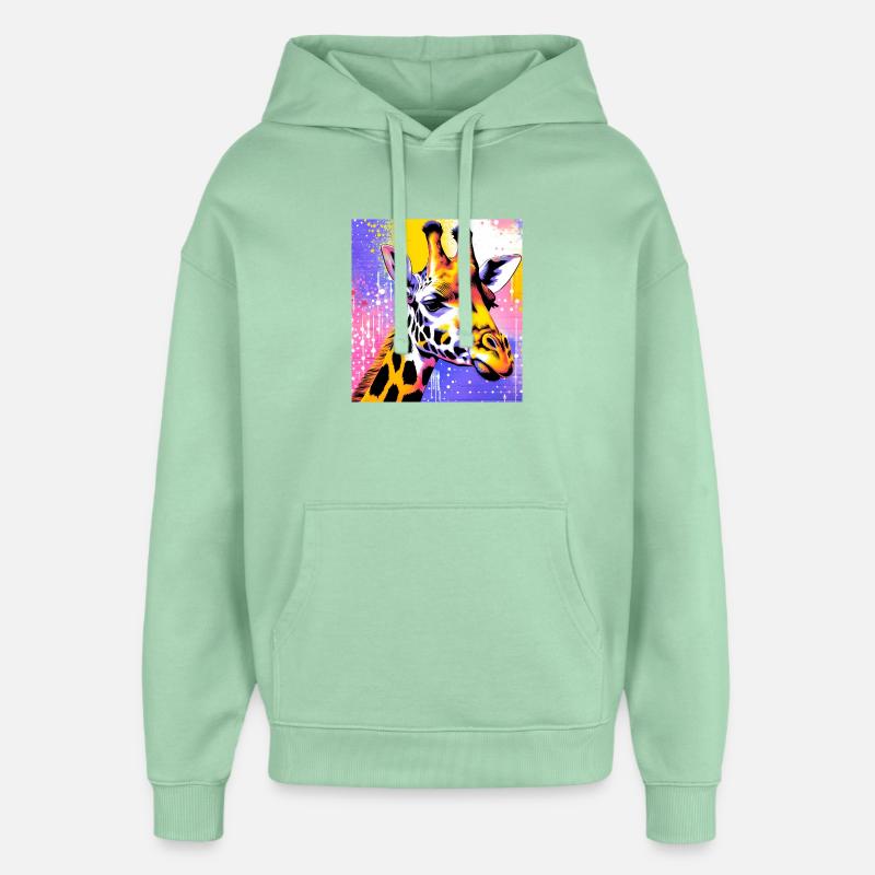 giraffe - Oversized Unisex Hoodie by Stanley/Stella - misty jade